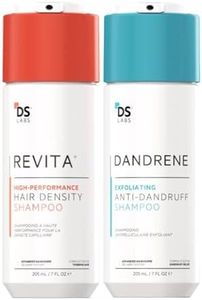 DS LABORATORIES Dandrene Anti-Dandruff & Revita Exfoliating Shampoo - For Itchy, Dry Scalp & Dandruff Treatment, Hair Thickening With DHT Blocker & Biotin