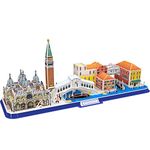 CubicFun 3D Jigsaw Puzzle Venice City Skyline Puzzle DIY Building Model Kits Souvenir Gift for adults and kids, Italy San Marco Basilica and Tower, Grand Canal,St. Mark's Square 126 Pieces