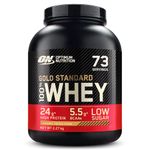 Optimum Nutrition Gold Standard Whey Muscle Building and Recovery Protein Powder With Naturally Occurring Glutamine and Amino Acids, Caramel Toffee Fudge, 73 Servings, 2.27kg, Packaging May Vary