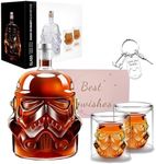 25oz Whiskey Decanter Sets with 2 Glasses, Liquor Decanter Set, Unique Christmas Birthday Gift Idea for Men Dad, Cool Christmas Stuff for Him Husband, Dispenser for Bar Drinking Party