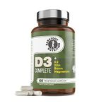 Barefoot Nutrition - Vitamin D3 Complete 4000 IU, with Vitamin K2 MK-7, Magnesium, Boron & Zinc Supplement, High Strength Formula for Bone and Normal Health Function, 60 Capsules