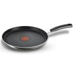 Tefal Delicia Non-Stick Tawa | Thermo-Spot Technology/PFOA Free, Titanium Non-Stick Coating / 28 cm/Difussion Base, Suitable for Gas, Electric, Ceramic Hobs/Black / 2 Years of Coverage