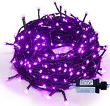 Purple String Lights Christmsas - 320 LED 115ft/35m End-to-End Plug in Indoor/Outdoor Waterproof Decorative Inside/Outside Fairy Twinkle Lights with 8 Modes for Xmas Tree/Room/Patio/New Year/Festival