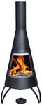 Gardeco Cono Chimenea with Stainless Steel Trim - Black