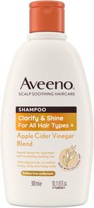 Aveeno Clarify & Shine Shampoo with Apple Cider Vinegar, 300ml – Sulfate Free, Soothes Dry Scalp