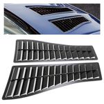 KUAFU Steel Hood Louver Compatible with 1985-1990 Chevy Chevrolet Camaro Z28 IROC-Z IROC Hood Louver Inserts Air Vent Powder Coated Steel Black