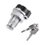 ACROPIX Car Ignition Lock Cylinder Starter Switch Fit for Chevrolet Fit for GMC with 2 Keys - Pack of 2 Silver Tone