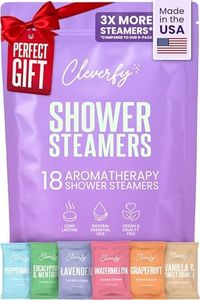 Cleverfy Shower Steamers Aromatherapy - 18 Pack of Shower Bombs with Essential Oils. Self Care Stocking Stuffers for Women and Teens and Christmas Gifts for Women. Purple Set