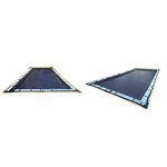 Blue Wave 20-ft x 40-ft Rectangular Leaf Net In Ground Pool Cover & Bronze 8-Year 20-ft x 40-ft Rectangular In Ground Pool Winter Cover