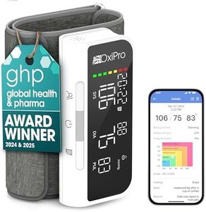 OxiPro BP2 Smart Blood Pressure Monitors with App - Health & Pharma Awards Winner 2025 - Arm Blood Pressure Machines - Universal Small to Large Arm Cuff - Bluetooth BP Monitor