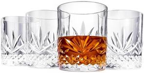 Unbreakable Tritan Plastic Cocktail, Whiskey, Water & Wine Tumbler Glasses | 4 Set | Reusable Old Fashioned Rocks, Acrylic Clear Colors Glass Lookalike, Dishwasher-Safe, Shatterproof BPA-free 11oz