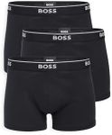 Hugo Boss Men's 3-Pack Stretch Cotton Regular Fit Trunks, New Black, XXL (Pack of 3)