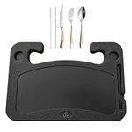 Content Household Black Steering Wheel Car Accessories Tray Desk for Student, Business, Office, Restaurant Supplies, Serving Eating Tray Mount Cup Laptop Holder