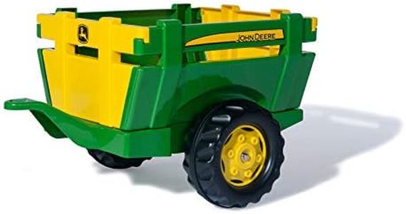 Rimorchio rollyFarm John Deere 122103, Rimorchio monoruota, Rimorchio per trattore con portellone posteriore, 2,5 - 10 anni