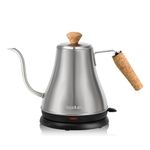 Bodum 11883-57US Melior Gooseneck Electric Water Kettle, 27 Ounces, Matte Silver