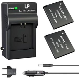 LP NB-11L Battery and Charger,2-Pack 900mAh Batteries for Canon PowerShot Elph 180 Elph 360 Elph 110 Elph 130 Elph 135 Elph 150 Elph 190 Elph 320 Elph 340 Elph 350, A4000 SX420 SX410 SX400 and More