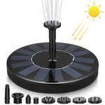 Solar Fountain Pump Solar Powered Water Pump with 6 Nozzles, Small Solar Water Fountain for Outdoor Garden, Pool Solar Water Pump Floating for Garden Water Feature Water Cycling Solar Bird Bath