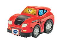 VTech Toot-Toot Drivers Sports Car, Toy Car for 1 Year Old, Pretend Play Vehicle with Lights & Sounds, Interactive Toddlers Toy 12 Months, 2, 3, 4 +, English Version,Red,Small