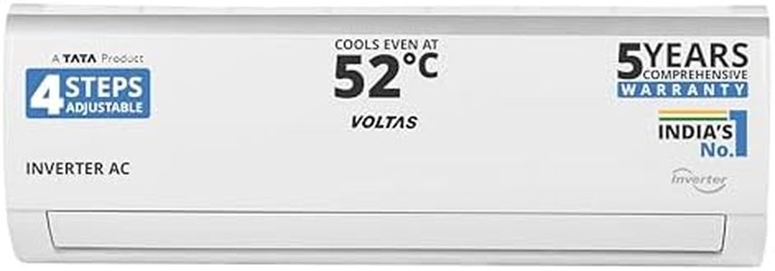 Voltas 123V CAE 1 ton 3 star inverter Split AC | 4-IN-1 Adjustable mode | Energy Efficient | High ambient Cooling-cools even at 52°C | Anti dust filter with Anti-microbial coating |Copper Coil |White