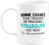 quotedazur Cadeau Collègue De Travail - Cadeau Départ Homme, Femme, Chef, Stagiaire, Départ Retraite, Merci, Remerciement - Idée Cadeau Original, Humour, Drôle, Rigolo - Mug Tasse Café Thé Pas Cher