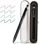 SMTTW 5-in-1 Stylus Pen&Multicolored Pen in One, Multifunction Pen with Metal Gift Box,Black Blue Red Green Ballpoint Pen Ipad with Universal Stylus Multicolor Pen for Touch Screens（Black）