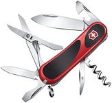 Victorinox 23903C Evolution Grip 14 Swiss Army Knife, Multi Tool, 14 Functions, Blade, Scissors, Red, Medium/50 mm