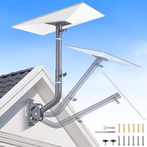 Starlink Mount with Extension-Adjust Angle Without Disassembly Tube Gen 3 Roof Mount Wall/Ceiling Mounting Kit Compatible with Starlink Standard 4/4X/V3 (Grey)