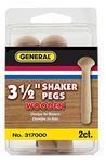 General Tools 317000 3-1/2" Wooden Shaker Pegs, 2-Pack