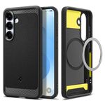 Spigen Rugged Armor Magfit for Samsung Galaxy S25 Case, Galaxy S25 Back Cover (2025) - Matte Black