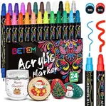 Betem 24 Colors Dual Tip Acrylic Pa