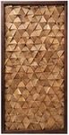 CONSDAN Wood Wall Decor | USA Grown Hardwood, Rustic Wooden Wall Art, Home Decorations for Living Room and Bedroom Aesthetic, Framed and Ready to Hang, Triangle, 36" x 18"