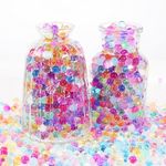 Water Gel Beads for Vases, 60000Pcs Rainbow Mix Gel Water Pearls Bead,Vase Fillers for Floating Pearls, Floating Candle Making,Wedding Centerpiece