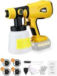 Paint Sprayer for Dewalt 20V MAX Battery, HVLP Spray Paint Gun with Brushless Motor and Copper Nozzle, Cordless Paint Sprayer for Home Interior and Exterior Wall Fence Painting(Tool Only)
