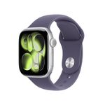 Apple Watch Series 11 GPS 42mm Silver Aluminium Case with Purple Fog Sport Band - S/M
