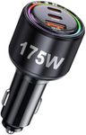 175W USB C Car Charger 3-Port [PD 100W+PPS 45W+QC 30W] Car USB Phone Charger Adapter Fast Charge [Metal] Cigarette Lighter USB Charger 12V USB Socket for iPhone 16 Pro Max Plus 15 Samsung iPad Laptop