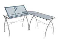 Studio Designs 50306 Futura LS Work Center with Tilt, Silver/Blue Glass