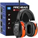 PROHEAR 033 2.0 Upgraded Bluetooth Hearing Protection AM FM Radio Headphones - 31SNR Noise Reduction Ear Muffs with Long-Lasting Stable Rechargeable Battery - 50 Hrs for Mowing Snowblowing - Orange