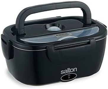 Salton 3-in-1 Electric Lunchbox Food Warmer - Portable, Heated Lunch Box for Car & Home with Fork & Spoon, 1.5L