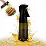 hoforife 180ml/6oz Glass Olive Oil Sprayer Bottle for Cooking, Oil Mister Spray Dispenser Bottles with Portion Control for Kitchen (Green Bottle, Light Blockage)