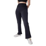 BlissClub Women The Ultimate Flare Pants with 4 Pockets | High Waisted Flared Pants | Polyester