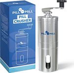 Pill Mill Pill Crusher - Crushes Multiple Tablets to a Fine Powder - Metal Pill Grinder - Tablet Pulverizer Suitable for Travel - Great Feeding tube use and Pets