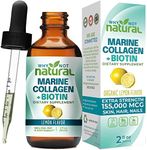 Why Not Natural Liquid Collagen for Women and Men with Biotin - Marine Collagen Elixir Plus Biotin Drops Supplements for Hair Growth, Skin, and Nails