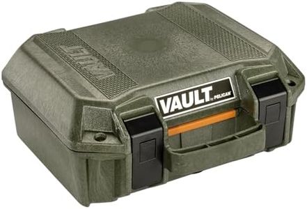 Pelican Vault - V100 Multi-Purpose Hard Case with Foam for Camera, Drone, Equipment, Electronics, Sportman's Pistol Case, and Gear (OD Green)