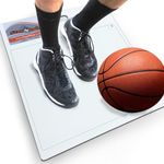 StepNGrip Basketball Sticky Mat - Basketball Traction Mat with 30 Sticky Replaceable Sheets, Sticky Pad for Basketball Shoes, No Slip Rubber Backing for Training and Hoop Play - White, 15" x 18"