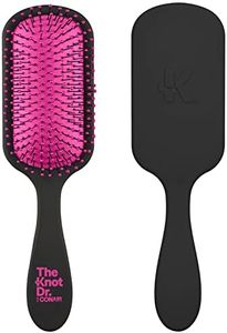 Conair The Knot Dr. for Hair Brush, Wet and Dry Detangler with Storage Case, Removes Knots and Tangles, For All Hair Types, Pink