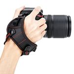 JJC Deluxe Microfiber Camera Hand Strap, Secure Padded Camera Holder Wrist Strap for Canon Nikon Sony Fujifilm Olympus DSLR and Mirrorless, Must Have Photography Accessories for Photographers