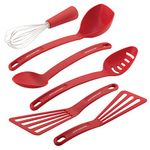 Rachael Ray Nylon Nonstick Set, Red, 6-Piece, Tools and Gadgets, One Size