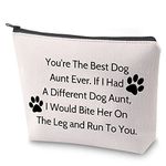 ZJXHPO Dog Aunt Survival Kit Best Dog Aunt Ever Makeup Bag Dog Lover Gift If I Had A Different Dog Aunt,I Would Bite Her On The Leg and Run to You Makeup Bag (CA-Dog Aunt)