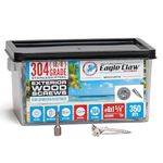 Eagle Claw Tools and Fasteners 8 x 1 5/8 Inch Stainless Steel Deck Screws 350 Box T20 Star Drive Included