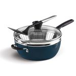 Cuisinart PP4-26NVC Preferred Pan 4-Pc Set - Nouveau Navy (4.5 Qt. Multi-Purpose Pan w/Cover, Steamer, Slotted Turner)